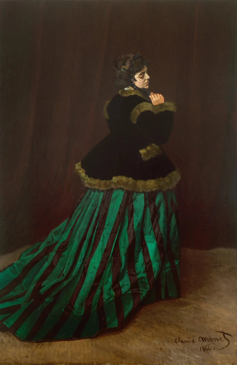 Camille of De vrouw in de groene jurk W65 - Claude Monet