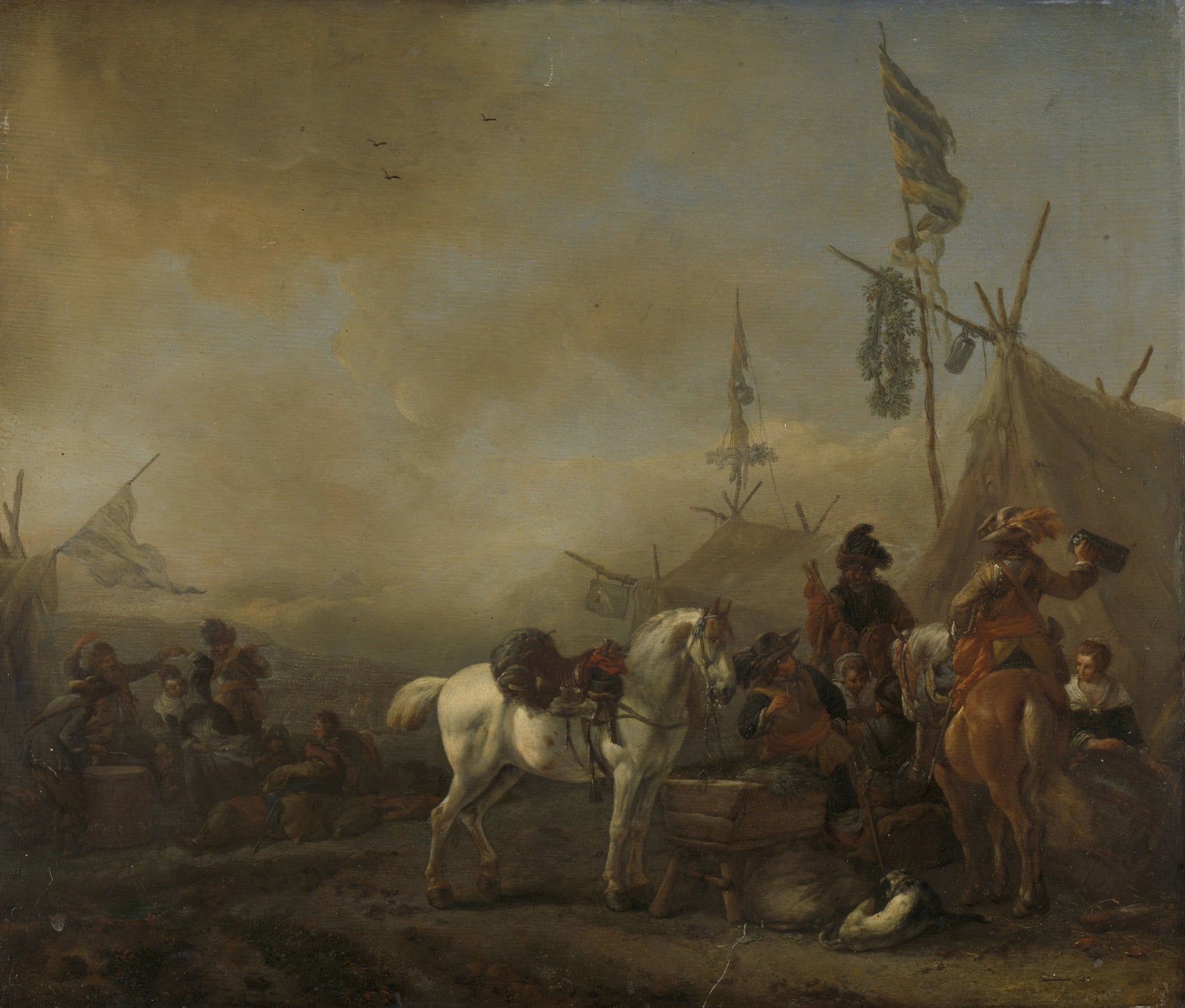 Un camp militaire - Philips Wouwerman