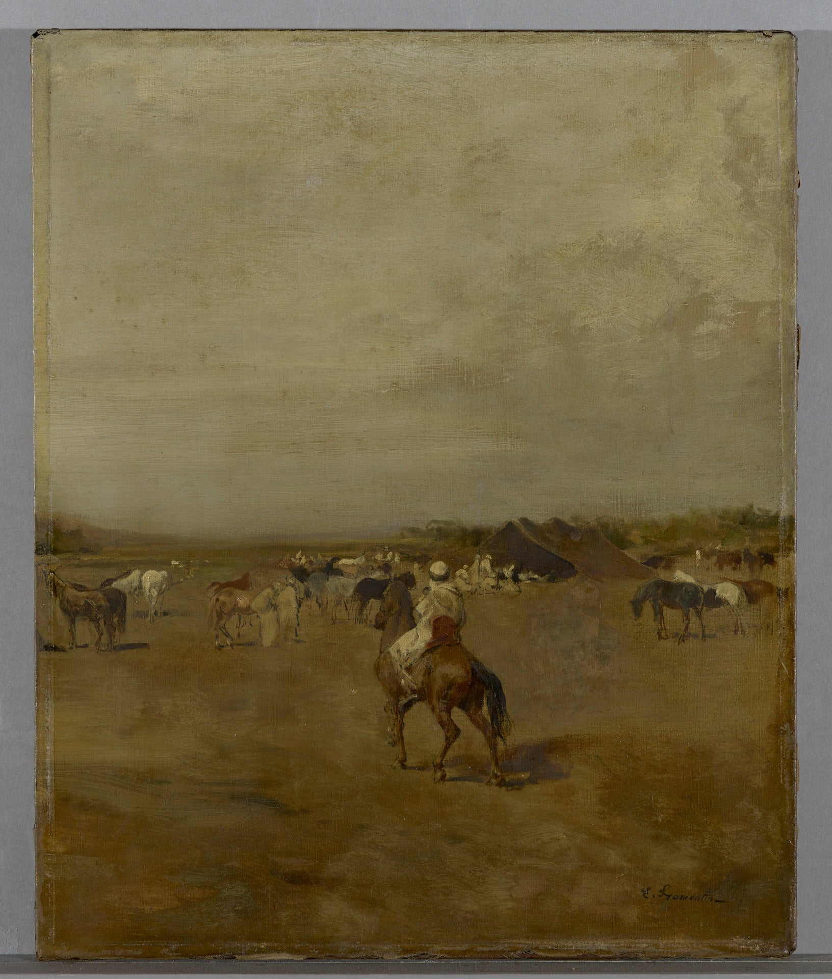 Campement arabe - Eugène Fromentin image 1 reproduction de peinture à l’huile