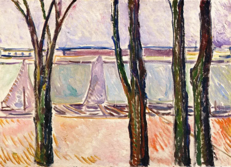 kanaal in Warnemünde - Edvard Munch