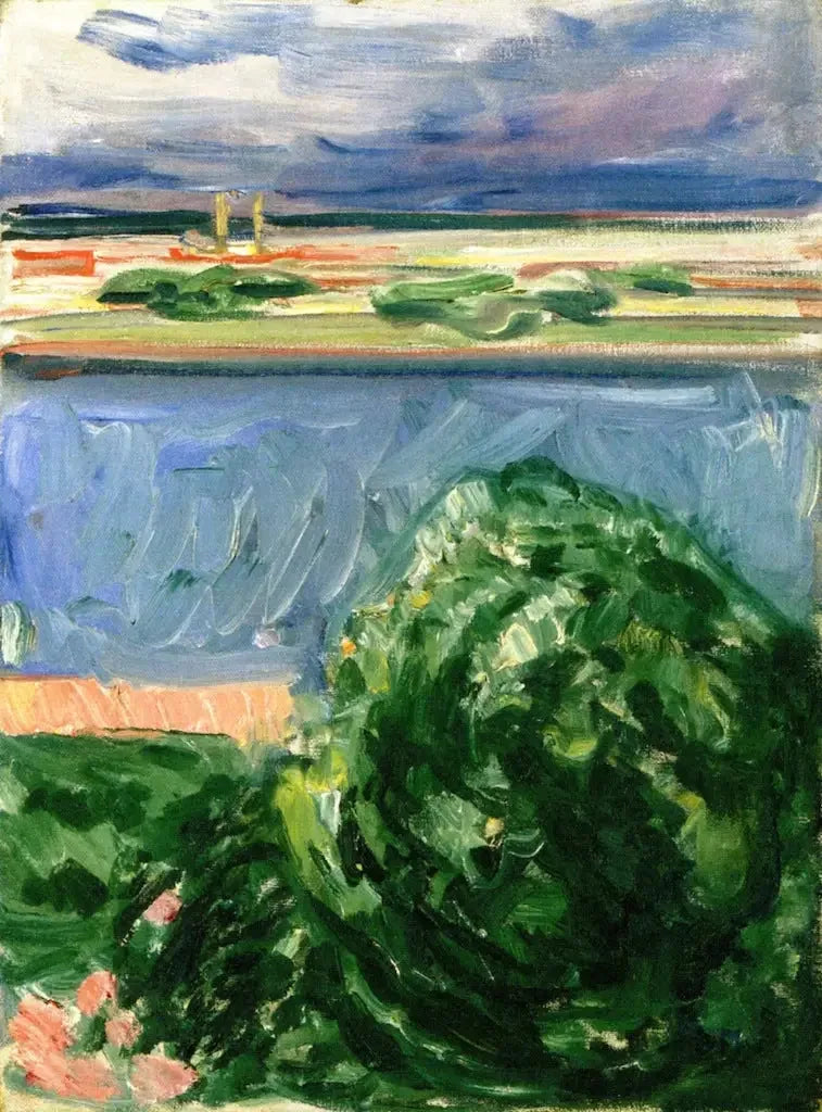 kanaal met zwarte wolken - Edvard Munch