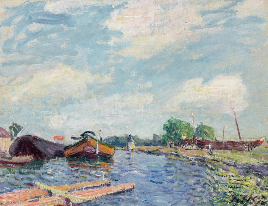 Kanaal van Loing in Saint-Mammès - Alfred Sisley