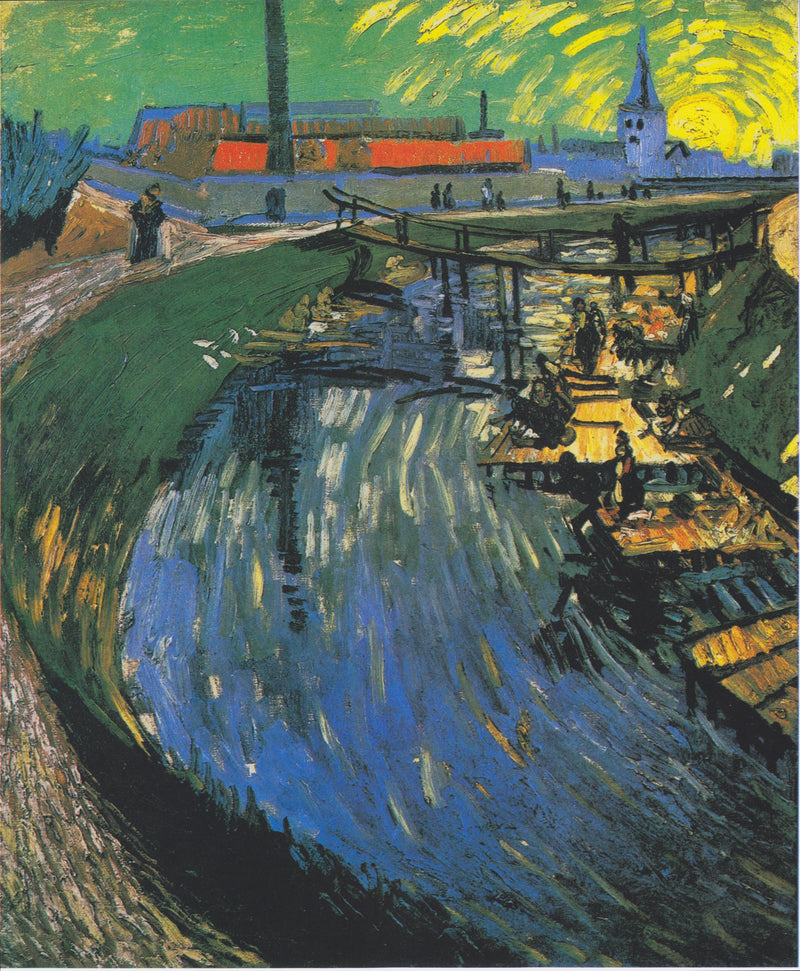 Kanaal met vrouwen die zich wassen - Vincent van Gogh