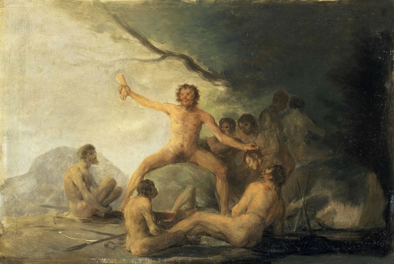 Kannibalen die menselijke resten contempleren - Francisco de Goya
