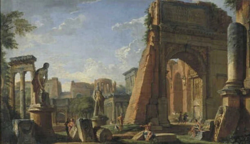 Capriccio met motieven van het Forum Romanum - Giovanni Paolo Panini

Source:
Capriccio avec des motifs du Forum Romanum - Giovanni Paolo Panini