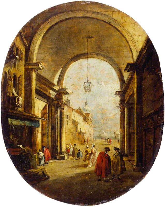 Capriccio met de Torre dell'Orologio - Francesco Guardi