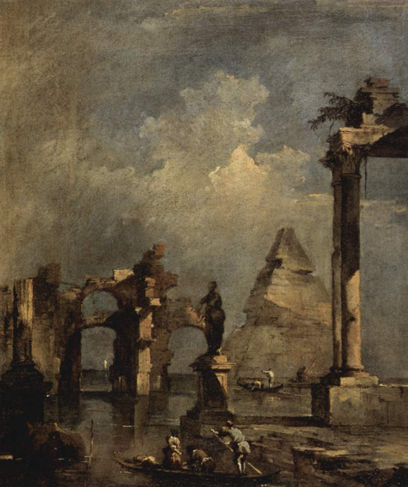 Capriccio met piramide - Francesco Guardi