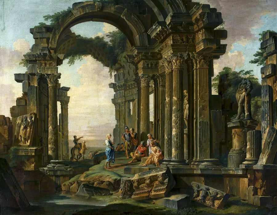 Caprice architectonisch met Romeinse ruïnes - Giovanni Paolo Panini

Source:
Caprice architectural avec ruines romaines - Giovanni Paolo Panini