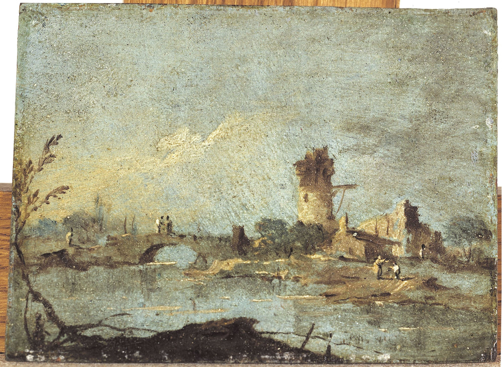 Caprice rustique avec pont et tour en ruine - Francesco Guardi - Alpha Reproduction
