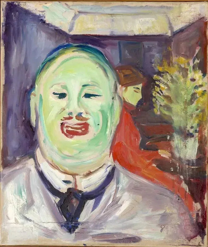 Karikatuur van Henrik Lund - Edvard Munch