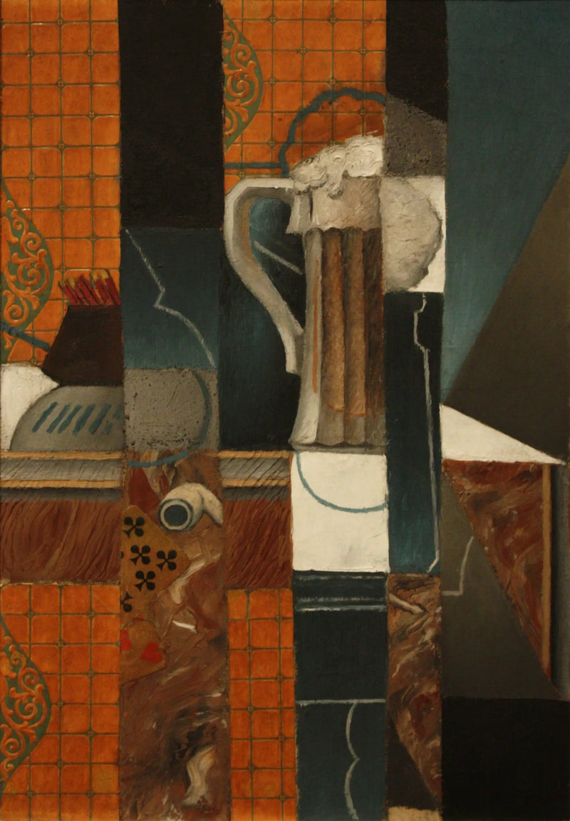 Speelkaarten en bierviltje - Juan Gris
