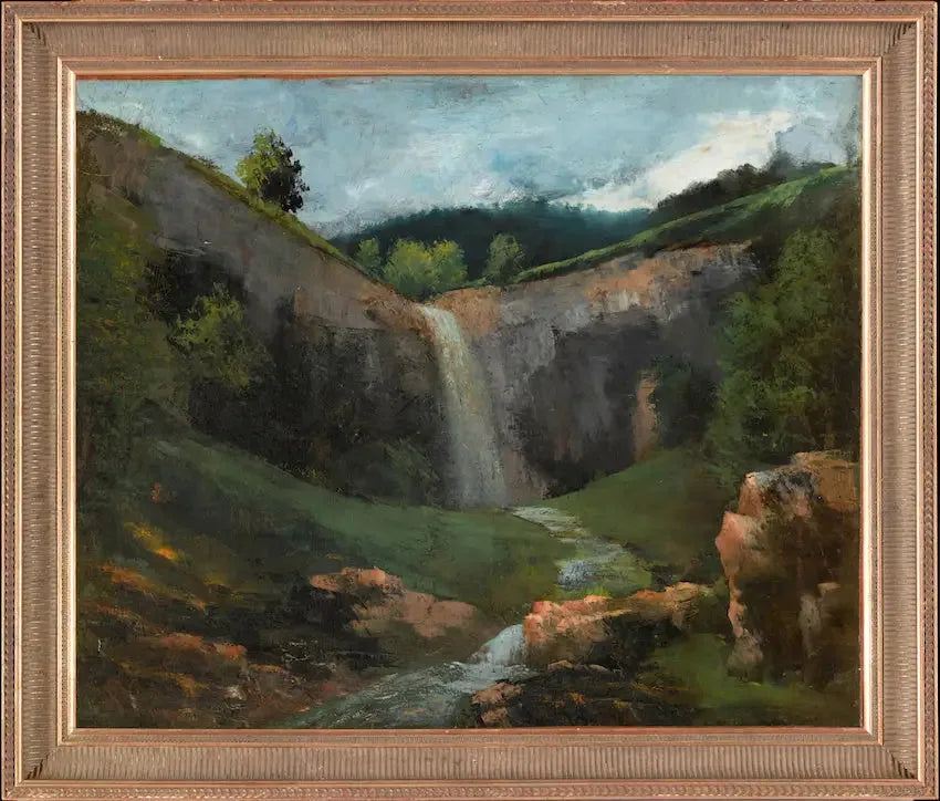Cascade en beekje - Gustave Courbet