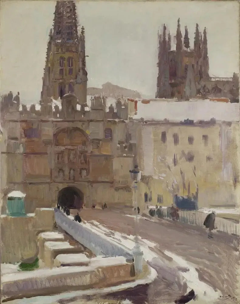 Kathedraal en poort van Santa María, Burgos - Joaquín Sorolla