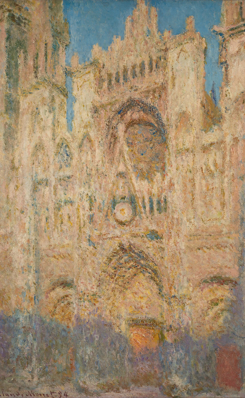 Kathedraal van Rouen, einde dag W1326 - Claude Monet