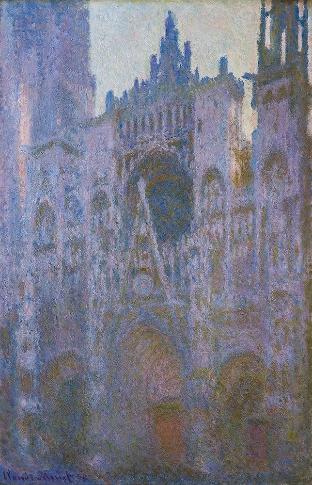 Kathedraal van Rouen in de ochtend, dominant roze W1353 - Claude Monet