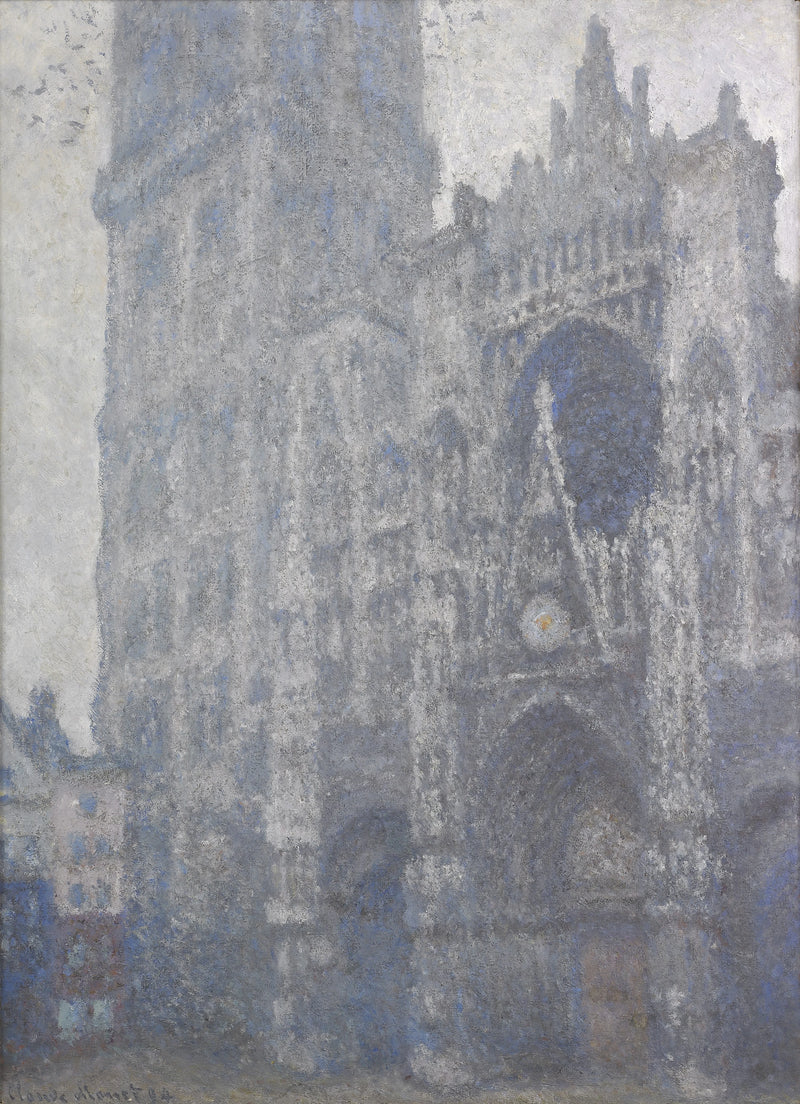 Kathedraal van Rouen, grijs weer W1345 - Claude Monet