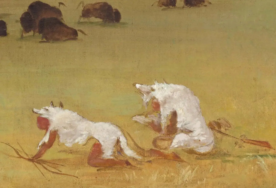 Catlin en zijn gids die zich bij een bizon onder witte wolfshuiden bevinden - George Catlin

Source:
Catlin et son guide indien s'approchant du bison sous des peaux de loup blanc - George Catlin