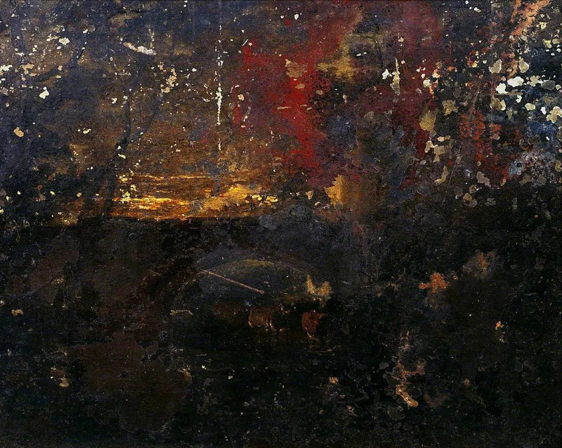Vee in een Stroom onder een Brug - J. M. W. Turner