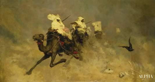 Cavalerie de chameaux - Wilhelm Kotarbiński Reproductions de tableaux à la peinture à l’huile