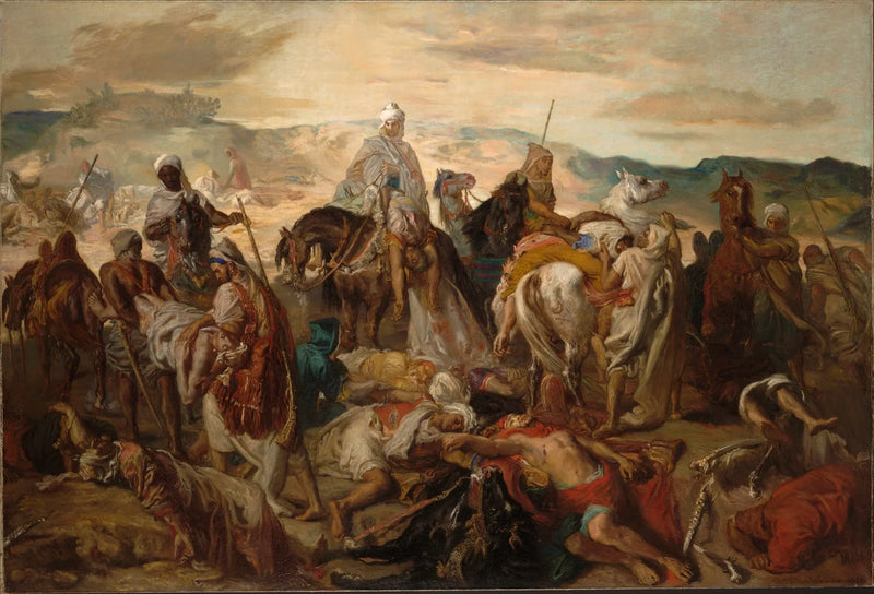 Arabische ridders die hun doden verwijderen - Théodore Chassériau