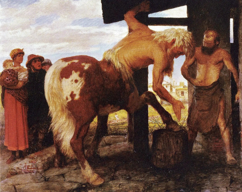 Kraaienvogel bij de smederij van het dorp - Arnold Böcklin

Source:
Centaure à la forge du village - Arnold Böcklin