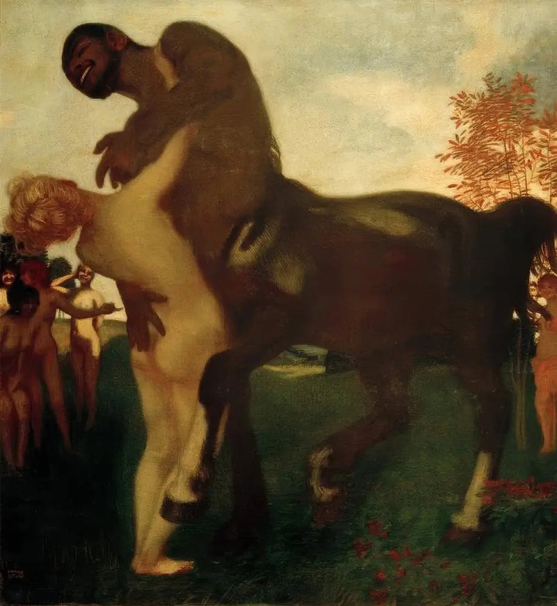 Centaure en Nimf - Franz Von Stuck