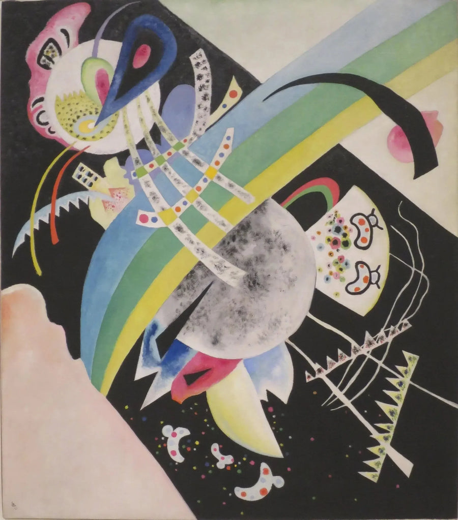 Cirkels op een zwarte achtergrond - Vassily Kandinsky