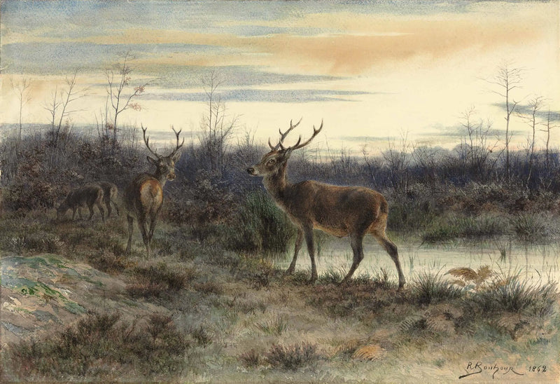 Hertsen in het Fontainebleau-bos - Rosa Bonheur