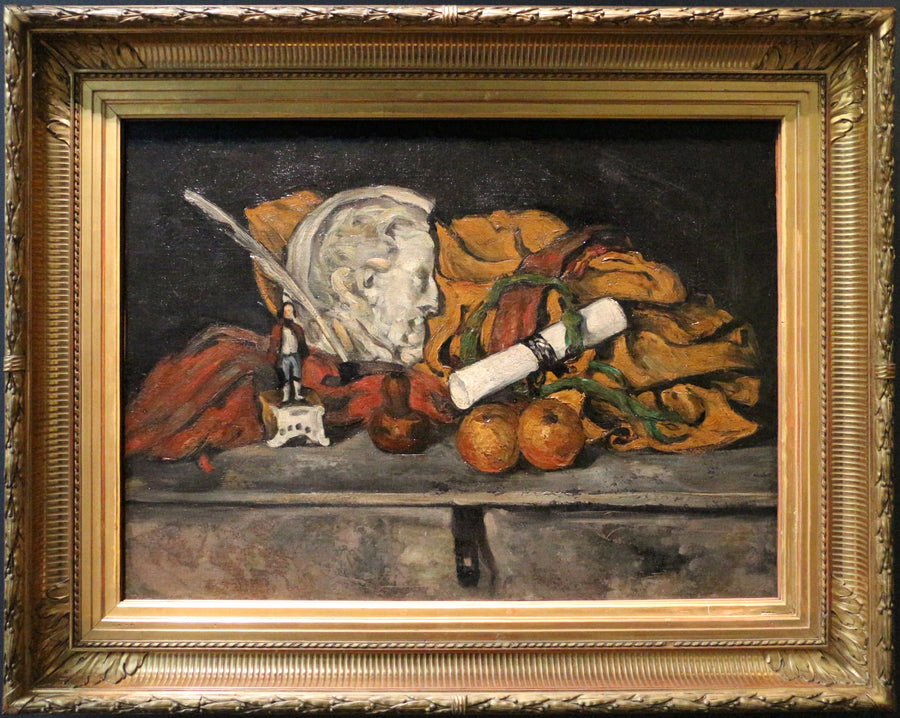 De accessoires van Cézanne. Stilleven met medaillon van Philippe Solari - Paul Cézanne
