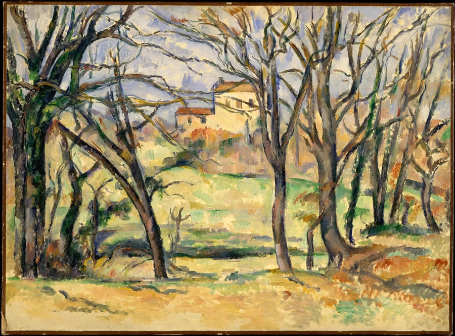 Bomen en huizen op de plaats "La Durane" - Paul Cézanne