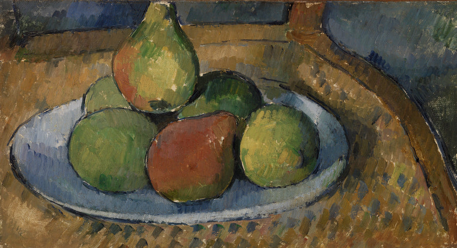 Fruitenschotel op een stoel - Paul Cézanne