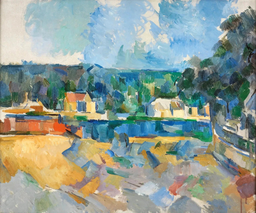 Aan de oever van een rivier - Paul Cézanne
