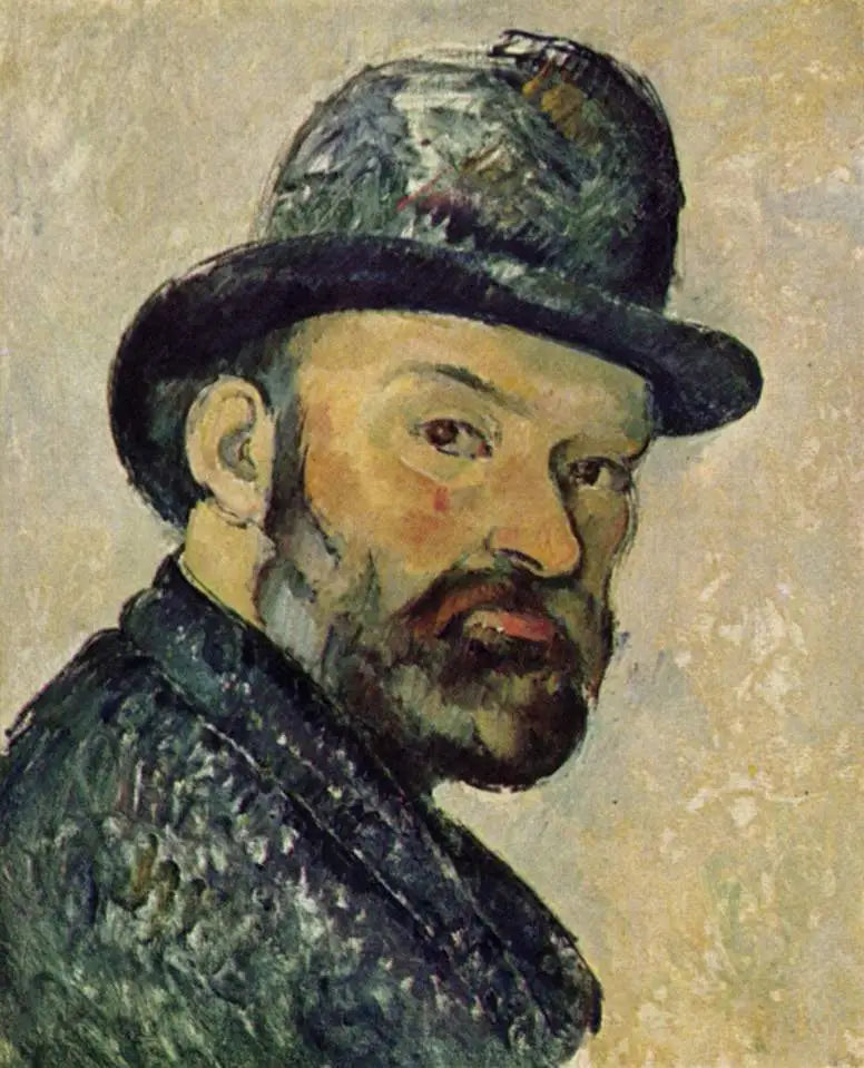 Cézanne met bolhoed, schets - Paul Cézanne