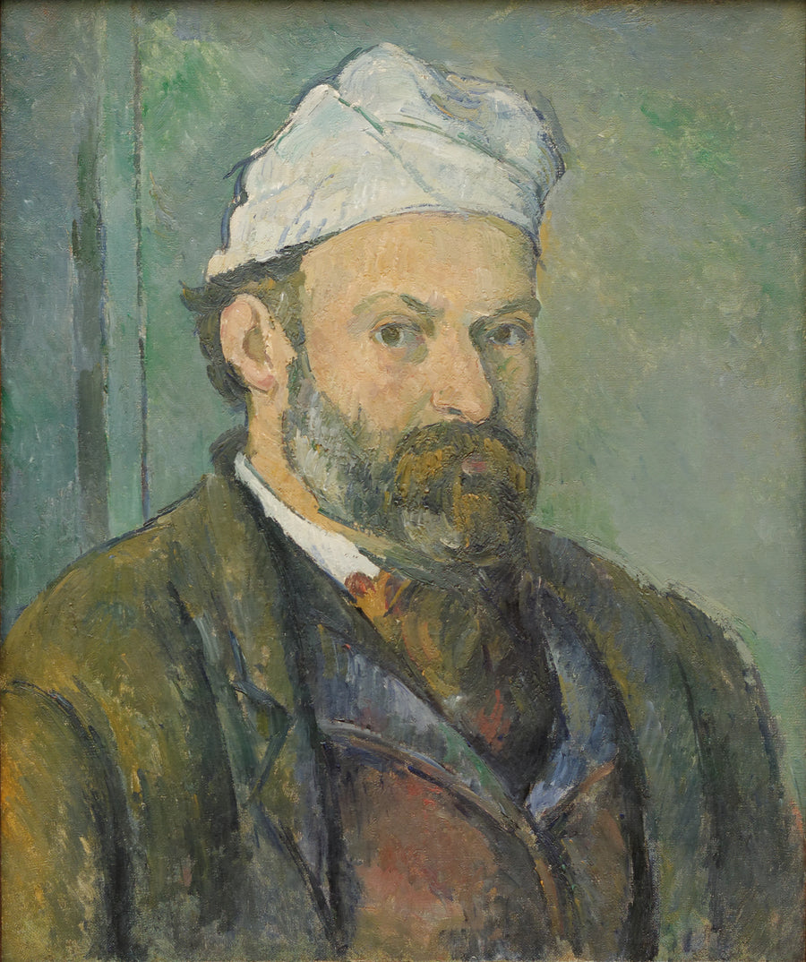 Portret van de kunstenaar met witte muts - Paul Cézanne
