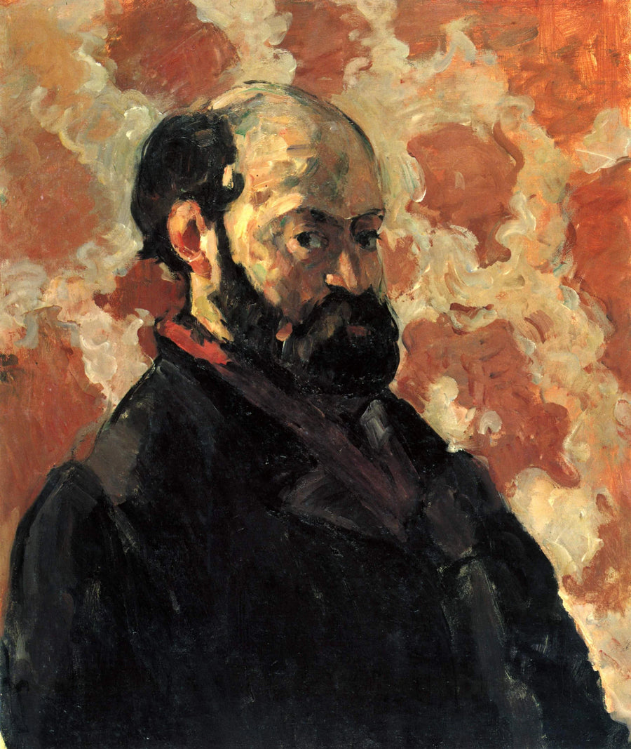 Portret van de kunstenaar tegen een roze achtergrond - Paul Cézanne