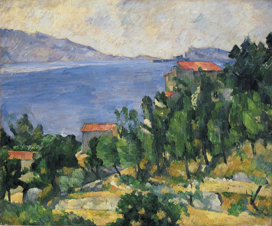 De Baai van l'Estaque gezien vanuit het oosten - Paul Cézanne