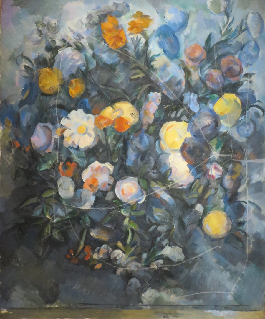 Bloemboeket, naar Delacroix - Paul Cézanne