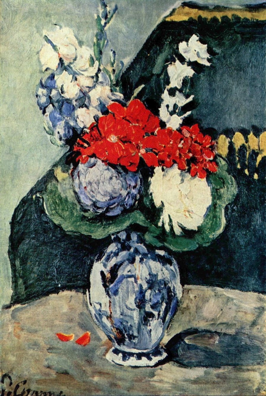 Boeket in het kleine Delft - Paul Cézanne