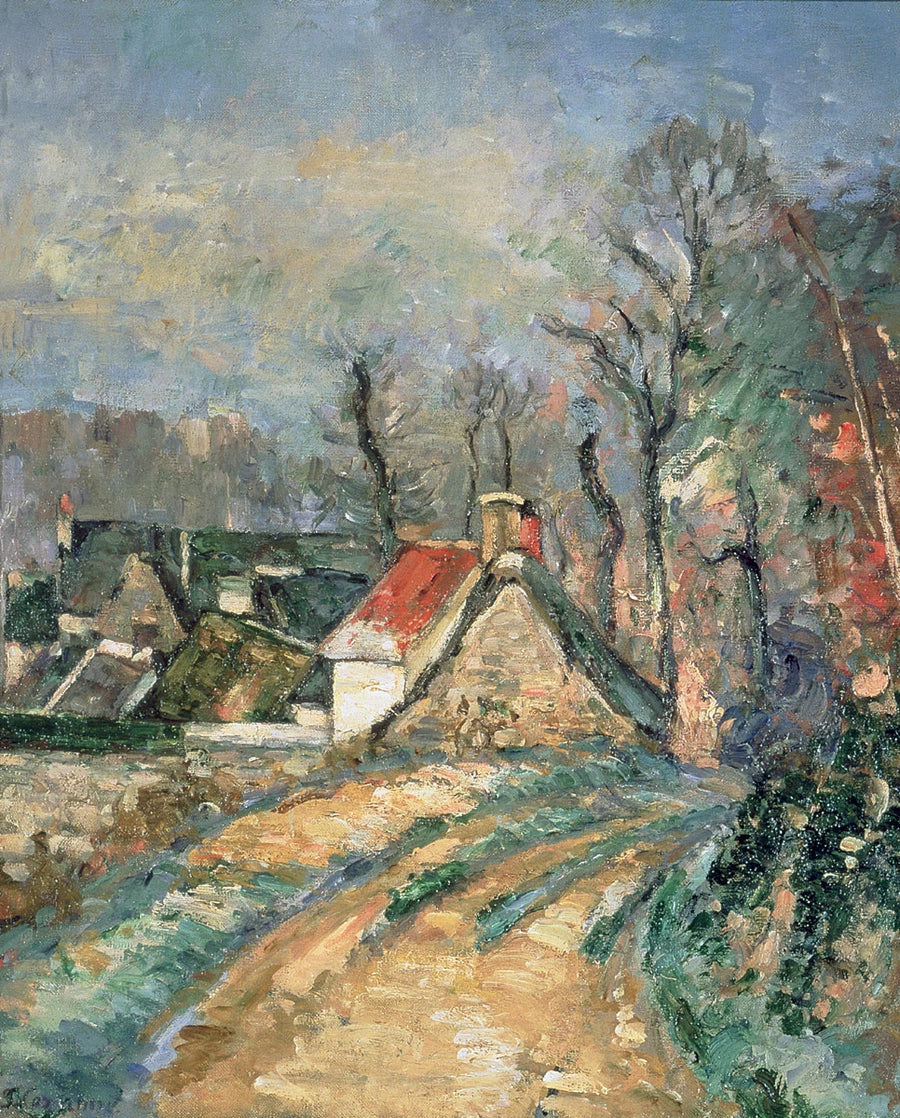 Boerderijen in Auvers-sur-Oise in de winter - Paul Cézanne