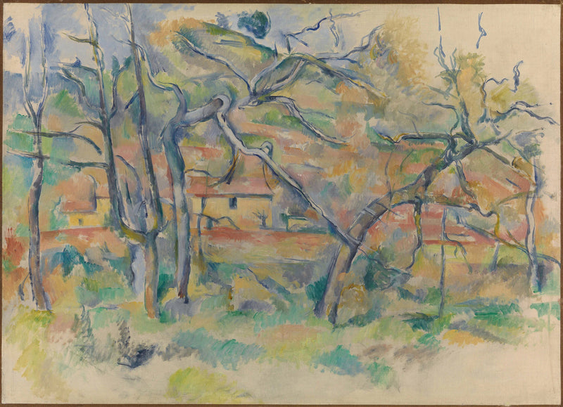 La Bastide La Durane in de vlakte van Valcros I - Paul Cézanne