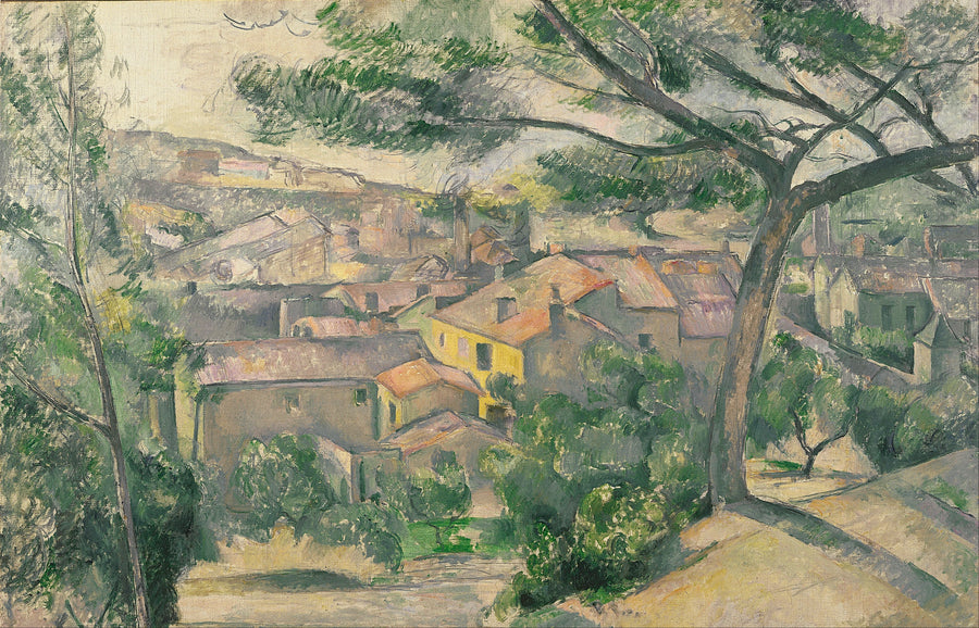 L'Estaque in de ochtend, gezien tegen het licht in - Paul Cézanne