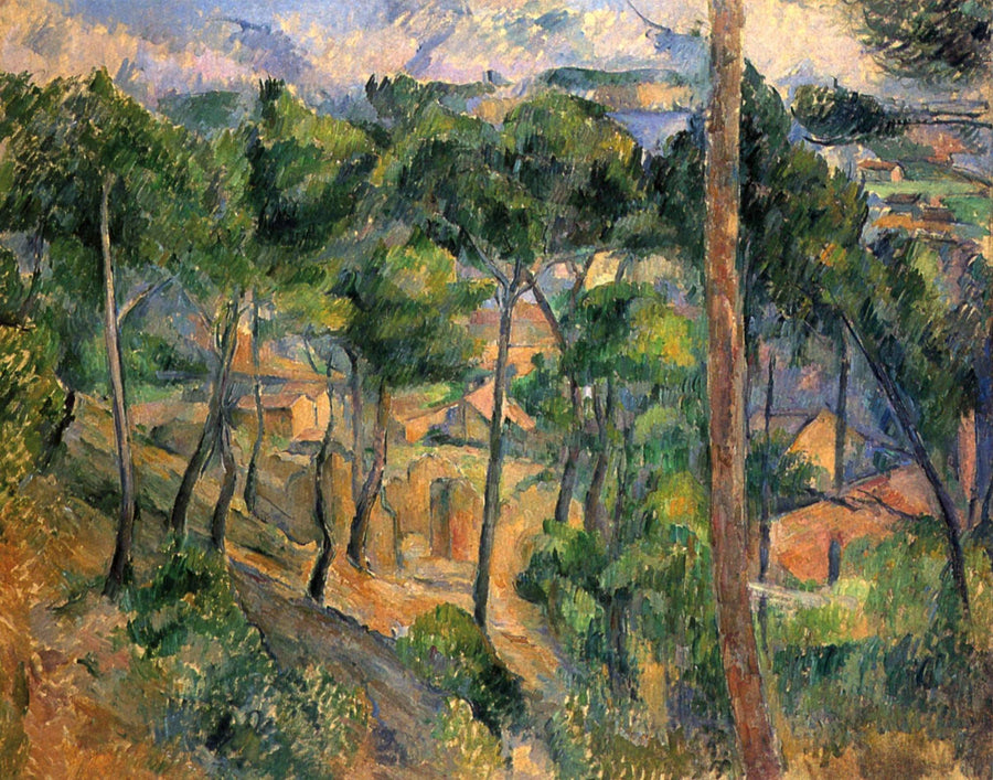 L'Estaque gezien door de dennen - Paul Cézanne
