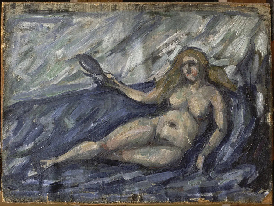 Vrouw bij de spiegel - Paul Cézanne