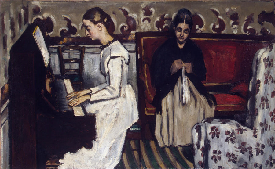 Jong meisje aan de piano - Paul Cézanne