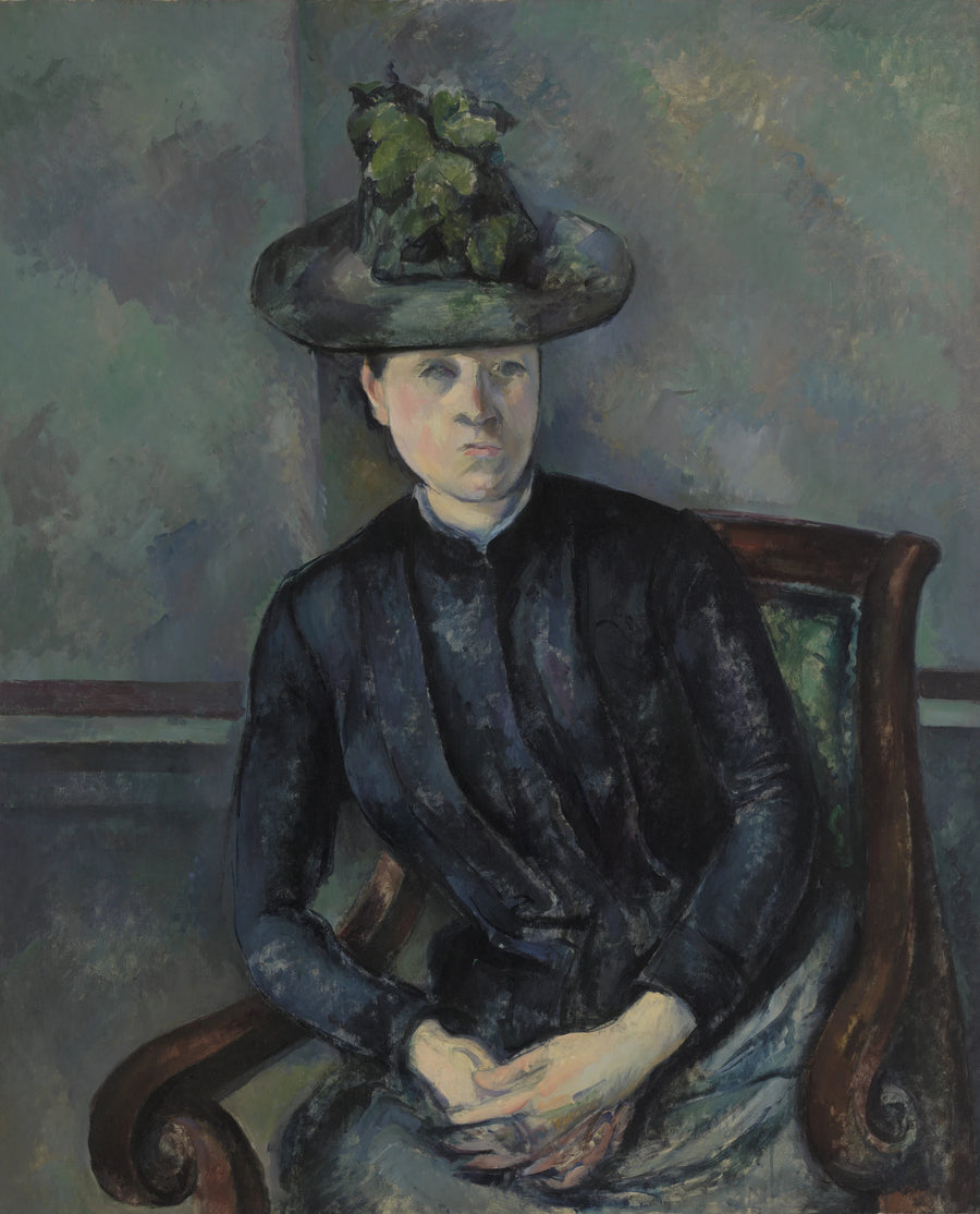 Mevrouw Cézanne met groene hoed - Paul Cézanne