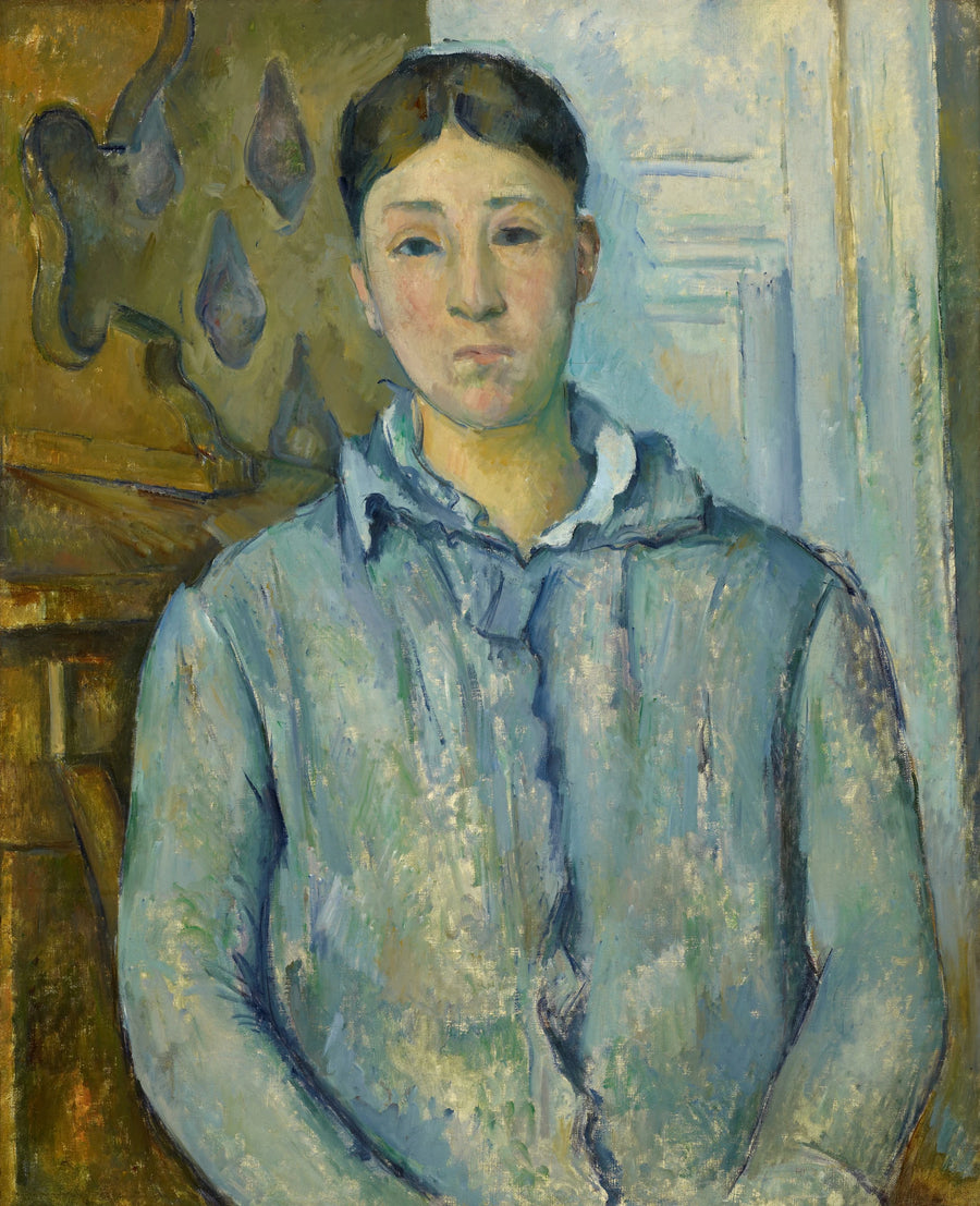 Mevrouw Cézanne in blauw - Paul Cézanne
