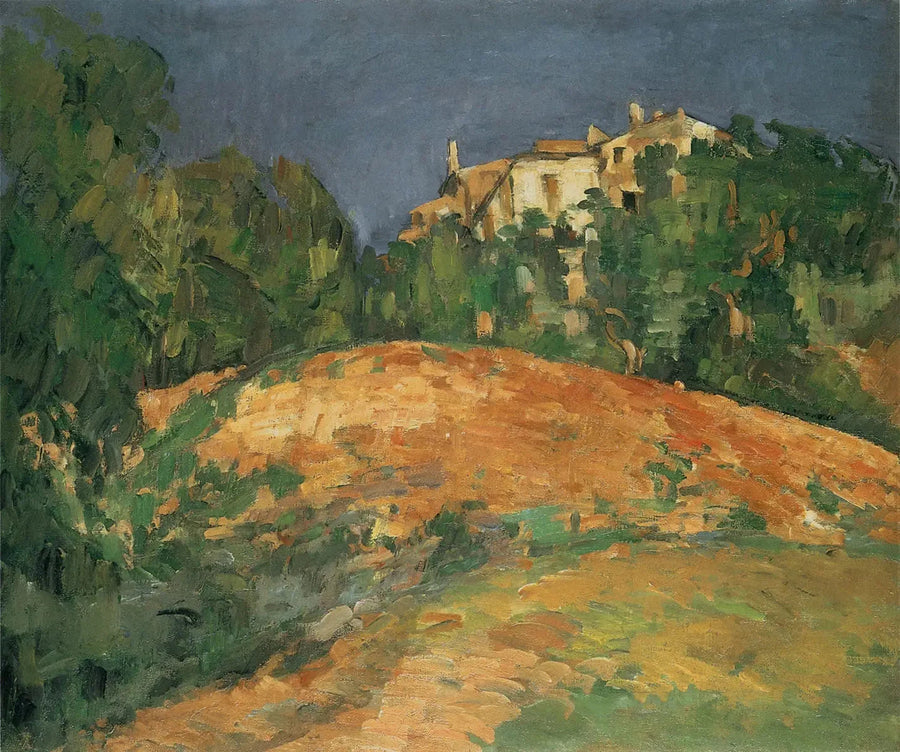 Het huis van Bellevue op de heuvel - Paul Cézanne