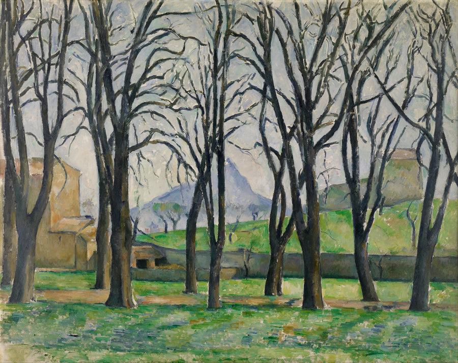 De kastanjebomen van Jas de Bouffan in de winter - Paul Cézanne