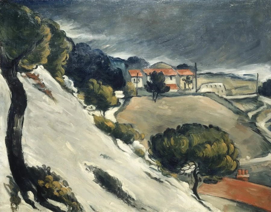 De gesmolten sneeuw in L'Estaque - Paul Cézanne