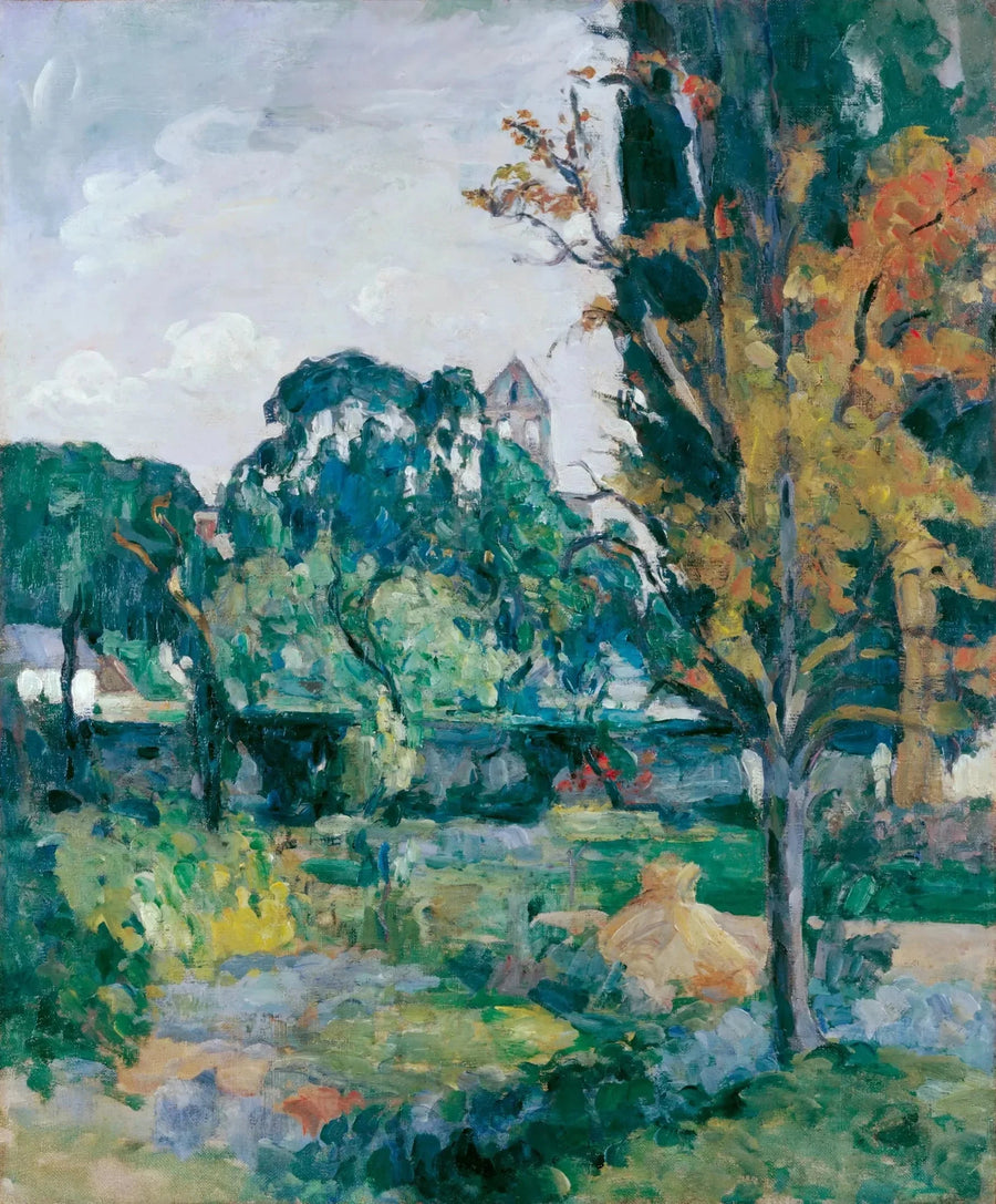 Landschap met kerktoren - Paul Cézanne